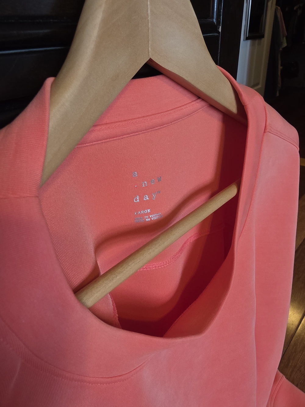 a new day Coral Pajama Set - Long Sleeve Top & Elastic Waist Shorts - Picture 3 of 3